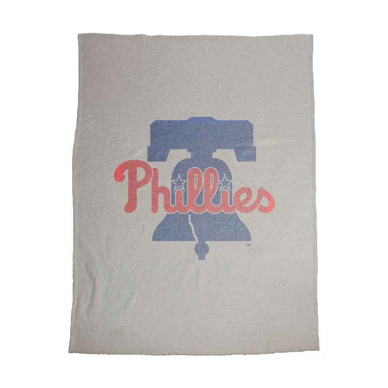 Team Home Textiles with Eco-Friendly Fabrics for Conscious Fans-Philadelphia Phillies Oversized Logo Sublimated Sweatshirt Blanket