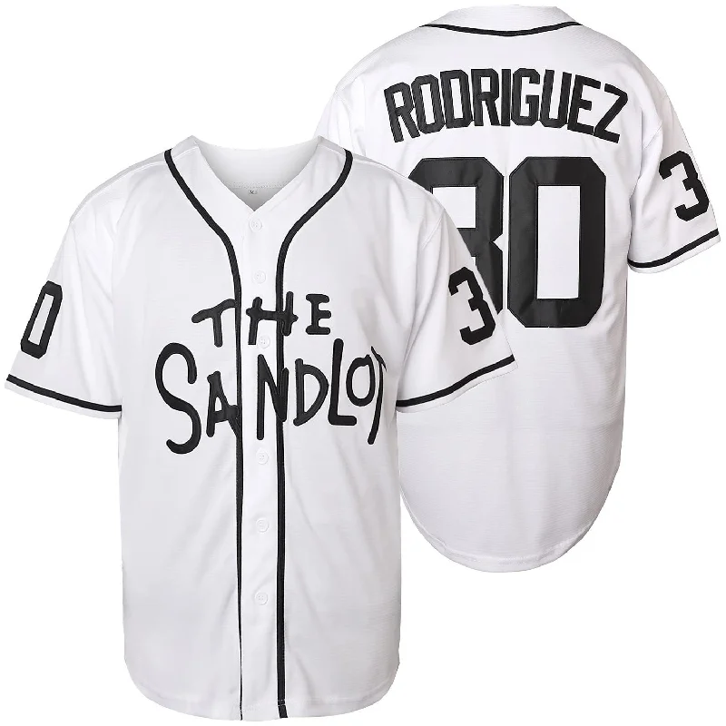 Personalized Baseball Jersey for Fan Collectibles-The Sandlot Benny Rodriguez #30 Men Stitched Movie Baseball Jersey