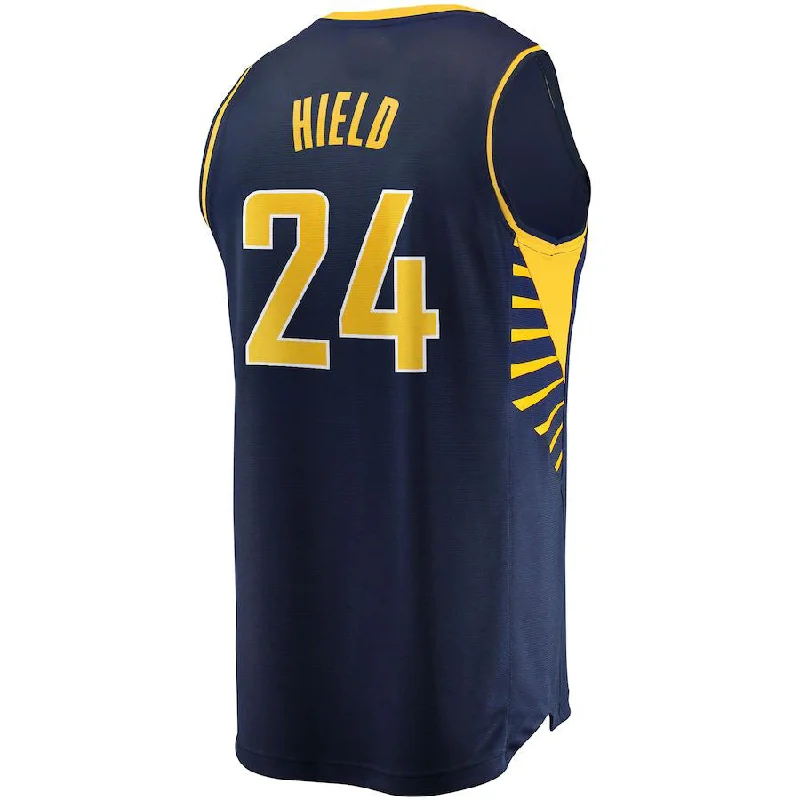 Official NBA Basketball Jersey for Fans-IN.Pacers #24 Buddy Hield Fanatics Branded 2021-22 Fast Break Replica Jersey Icon Edition Navy Stitched American Basketball Jersey