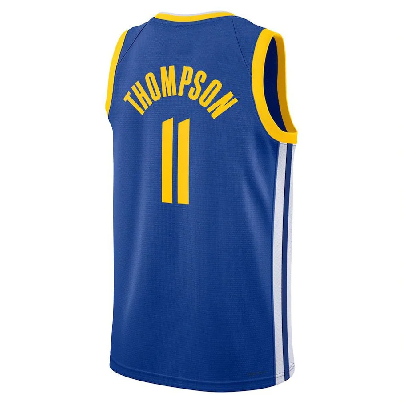 Lightweight Basketball Jersey for Hot Summer Days-G.State Warriors #11 Klay Thompson Unisex 2022-23 Swingman Jersey Icon Edition Royal Stitched American Basketball Jersey