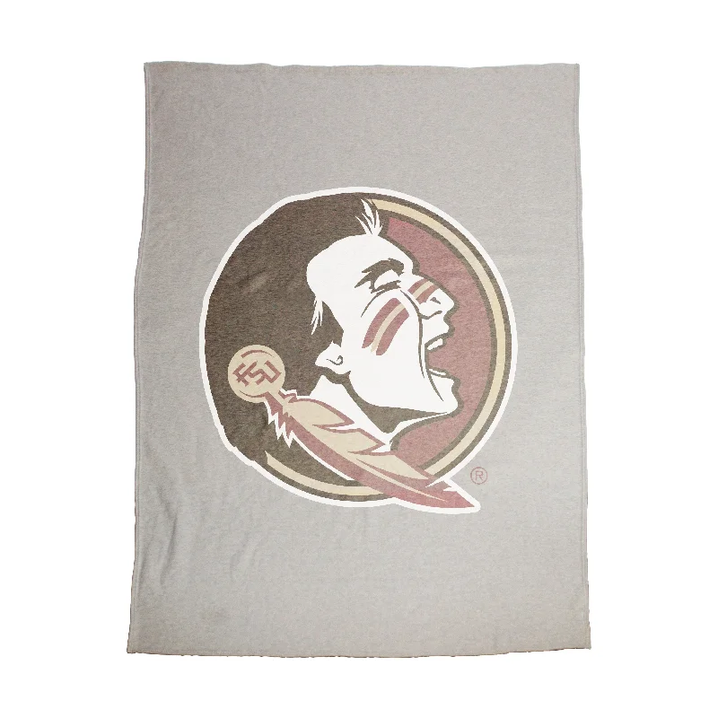 Team Home Textiles for Sports-Themed Rooms and Apartments-Florida State Oversized Logo Sublimated Sweatshirt Blanket