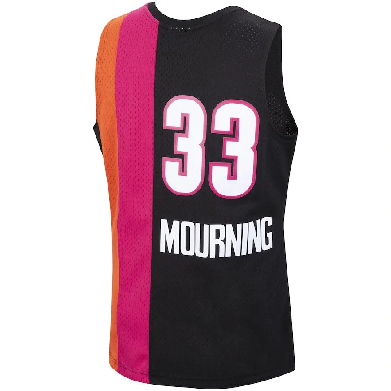 Stylish Basketball Jersey for Off-Court Fashion-M.Heat #33 Alonzo Mourning Miami Heat Mitchell & Ness 2005-06 Hardwood Classics Swingman Jersey Black Stitched American Basketball Jersey