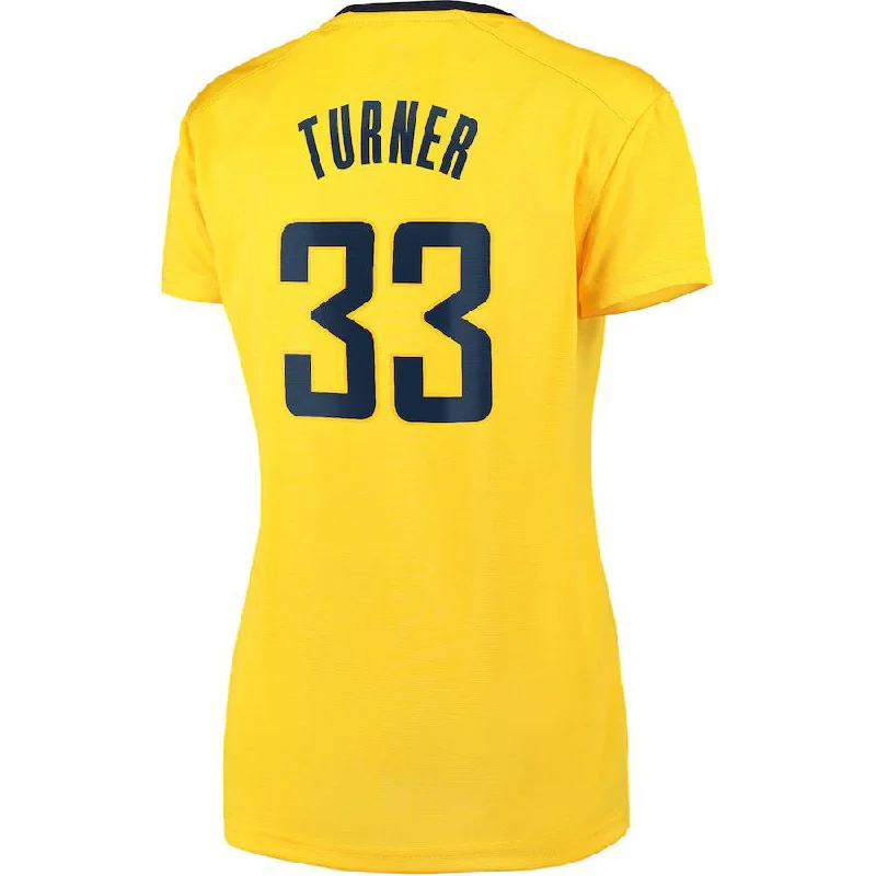 Premium Basketball Jersey for Professional Teams-IN.Pacers #33 Myles Turner Fanatics Branded Fast Break Player Replica Jersey Statement Edition Gold Stitched American Basketball Jersey