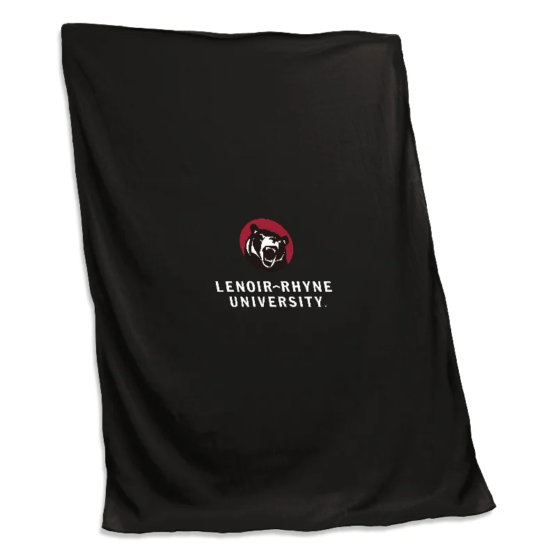 Team Home Textiles for Game Rooms with Full Sports Coverage-Lenoir Rhyne Screened Sweatshirt Blanket