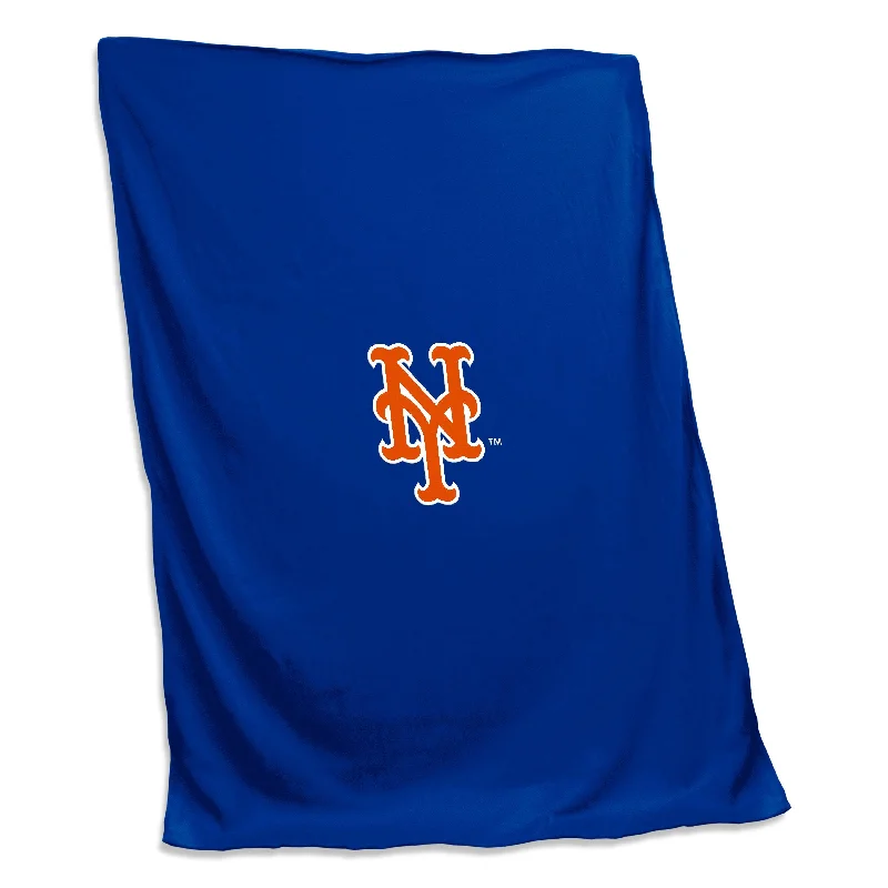 Custom-Printed Team Home Textiles for Game-Day Decorations-New York Mets Screened Sweatshirt Blanket