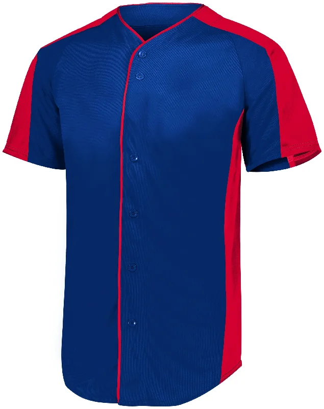 Stylish Baseball Jersey for Baseball Fans-Augusta Sportswear Full-Button Baseball Jersey