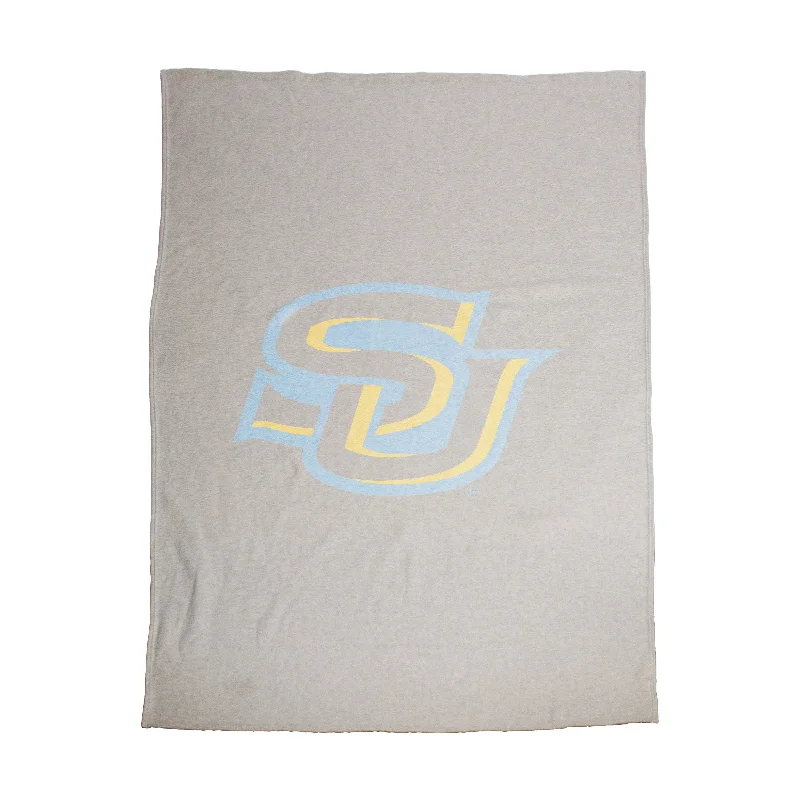 Personalized Team Home Textiles for Sports Fans-Southern University Oversized Logo Sublimated Sweatshirt Blanket