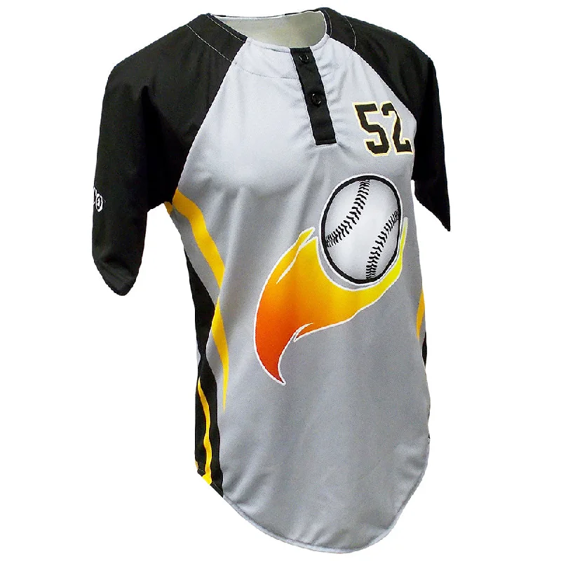 Soft Polyester Baseball Jersey for Maximum Comfort-SBL 1012 - 2-Button Baseball Jersey