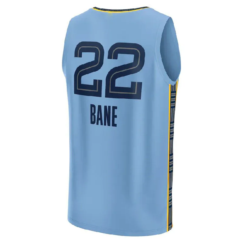 Premium Basketball Jersey for Professional Teams-M.Grizzlies #22 Desmond Bane Fanatics Branded 2022-23 Fast Break Replica Player Jersey - Statement Edition Light Blue Stitched American Basketball Jersey