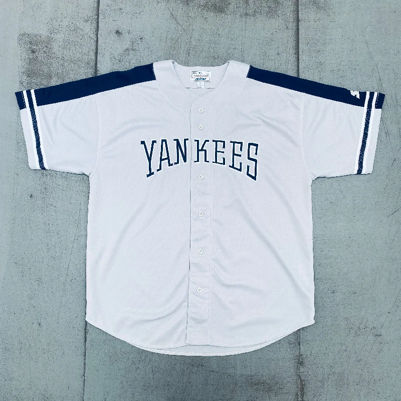 Personalized Baseball Jersey for Men and Women-New York Yankees: 1990's Spellout Starter Baseball Jersey (XL)