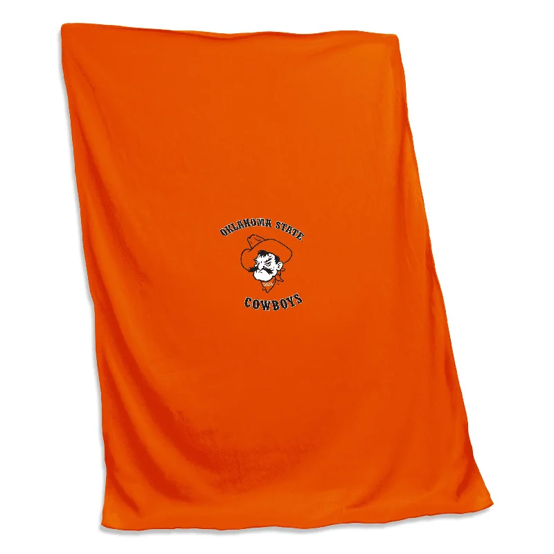 Stylish Team Home Textiles for Guests and Fans Alike-Oklahoma State Orange Pete Sweatshirt Blanket (Screened)