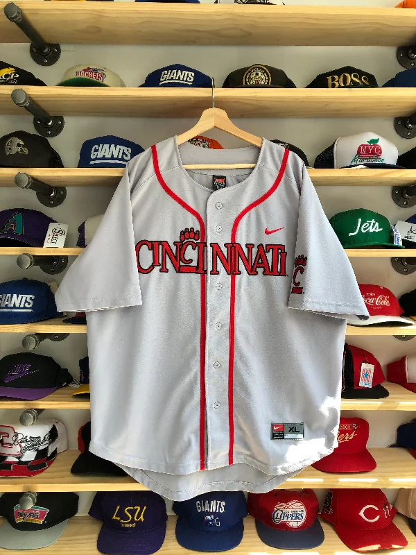 Modern Baseball Jersey with Street Style-Vintage University Of Cincinnati Baseball Jersey Size XL