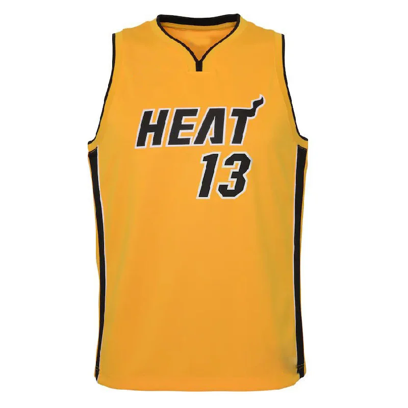 Custom Basketball Jersey for School Sports Teams-M.Heat #13 Bam Adebayo  2020-21 Swingman Player Jersey Trophy Gold Earned Edition Stitched American Basketball Jersey