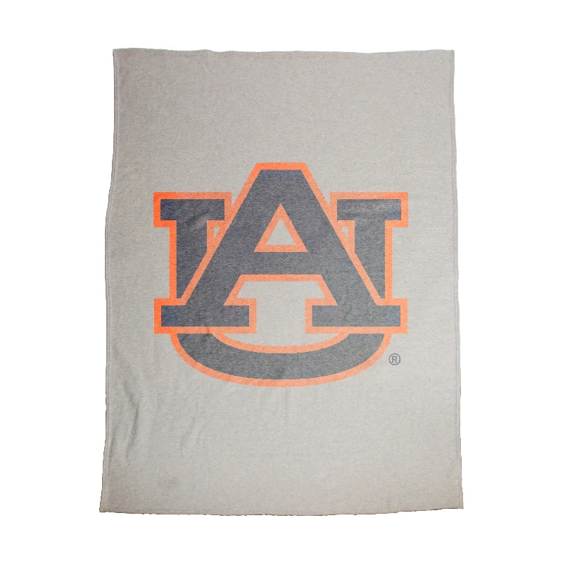 High-Quality Bedding and Pillows with Team Branding-Auburn Oversized Logo Sublimated Sweatshirt Blanket