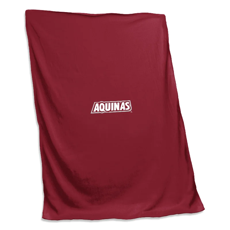 Team Home Textiles with Bold Team Colors for Fan-Centered Homes-Aquinas College Screened Sweatshirt Blanket