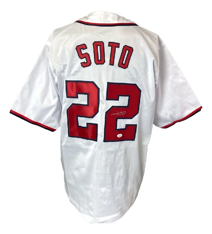 Custom Design Baseball Jersey for Unique Looks-Juan Soto Washington Signed White Baseball Jersey JSA