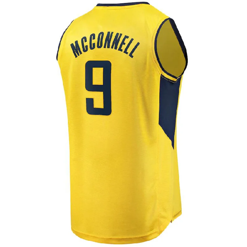 Lightweight Basketball Jersey for Hot Summer Days-IN.Pacers #9 T.J. McConnell Fanatics Branded Youth Fast Break Replica Player Jersey Statement Edition Gold Stitched American Basketball Jersey