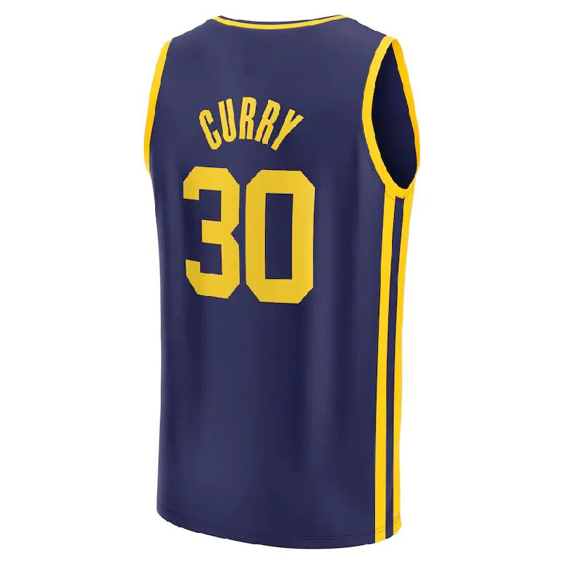 Stylish Basketball Jersey for Fans and Players-G.State Warriors #30 Stephen Curry Fanatics Branded 2022-23 Fast Break Replica Player Jersey Statement Edition Navy Stitched American Basketball Jersey