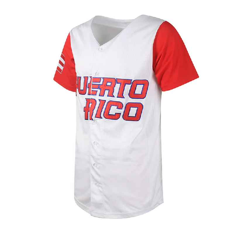 Lightweight Baseball Jersey for Spring Training-Clemente #21 Puerto Rico World Classic Baseball Jersey