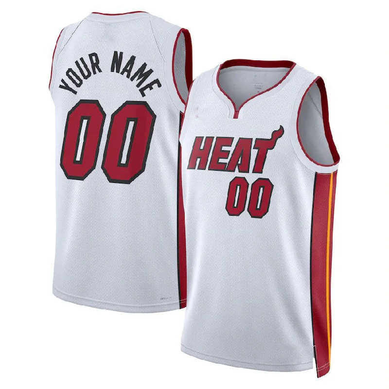 Personalized Basketball Jersey for Men and Women-Custom M.Heat Unisex 2022-23 Swingman Jersey Classic Edition White Stitched Basketball Jersey