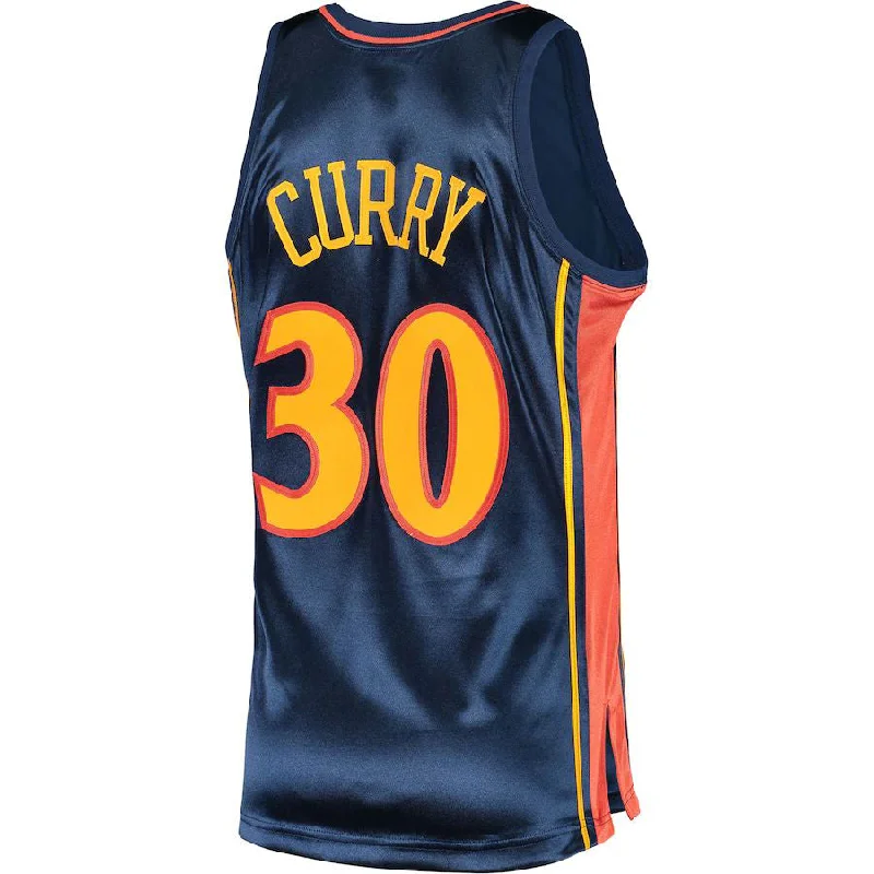 Basketball Jersey for Casual Sports Fans-G.State Warriors #30 Stephen Curry Mitchell & Ness 2009 Hardwood Classics Authentic Jersey Navy Stitched American Basketball Jersey