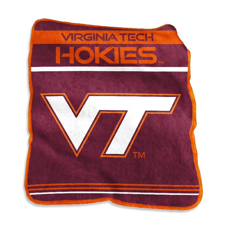 Team Home Textiles with Embroidered Logos for Classy Fan Style-Virginia Tech Gameday Raschel Throw