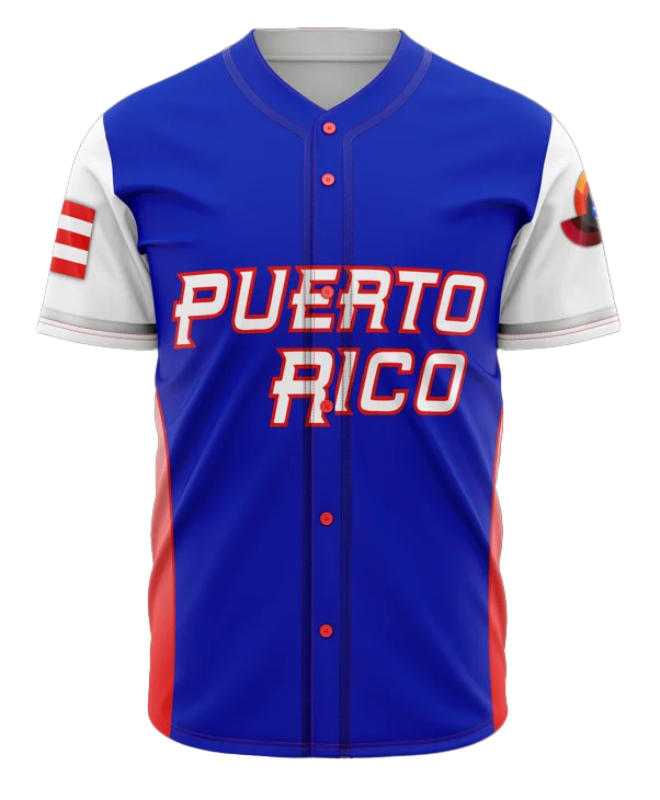 Customizable Baseball Jersey for Your Team-*2023 Puerto Rico Baseball Jerseys - Lindor