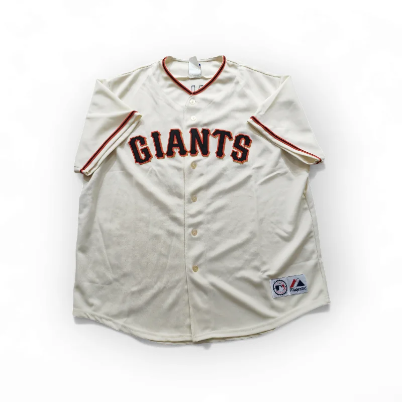 Vintage Baseball Jersey for Classic Style-Majestic San Francisco Giants MLB Baseball Jersey, #25 Bonds, Cream, Size XXL