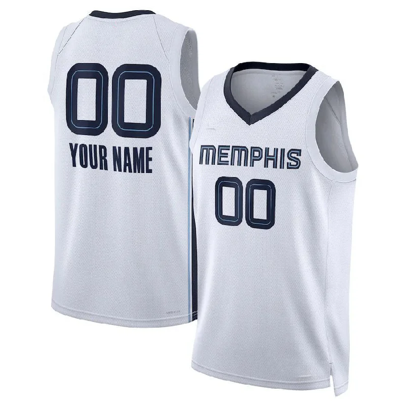 Team Basketball Jersey for Group Sports-Custom M.Grizzlies Unisex 2022-23 Swingman Jersey White Association Edition Stitched Basketball Jersey