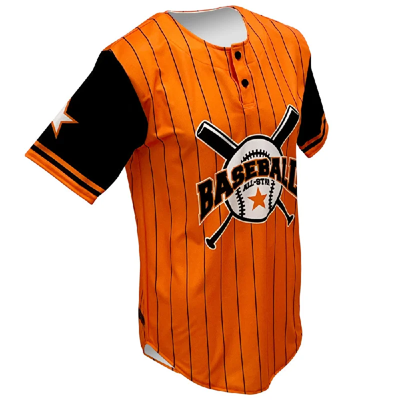 Breathable Baseball Jersey for Hot Weather-SBL 1042 - 2-Button Baseball Jersey