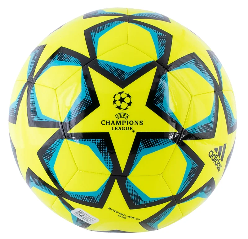 Durable Football for All-Season Training-adidas 20 Finale Club Soccer Ball - SolarYellow/Black/SignalCyan