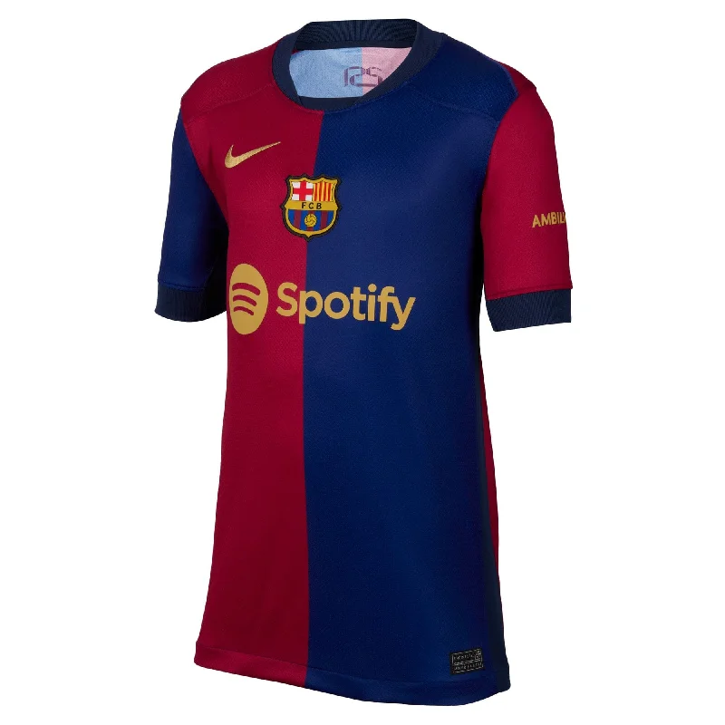 Modern Football Jersey with Bold Lettering and Graphics-FC Barcelona 24/25 Home Youth Jersey (FN9153-456)