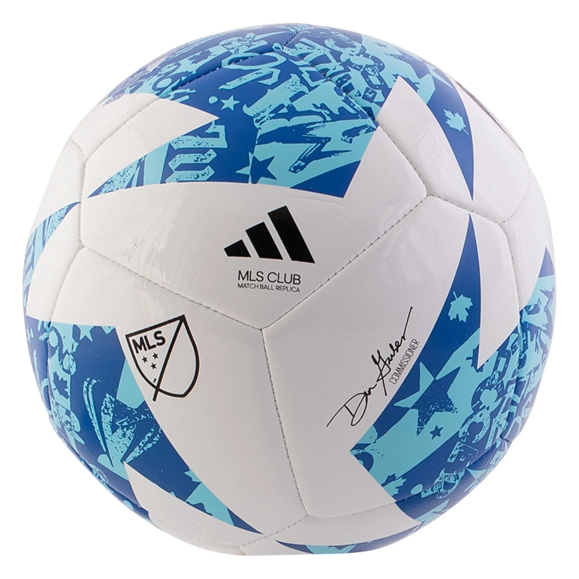 Football for Training Sessions with High Grip Technology-Uruguayan SC adidas MLS Club Soccer Ball 2023 - Blue