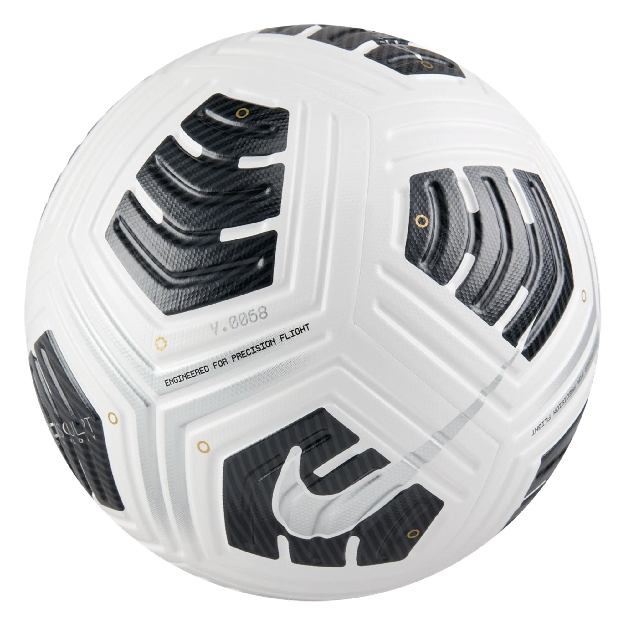 Football for Endurance Training with Maximum Durability-Nike NFHS Club Elite Team Soccer Ball- White/ Black / Metallic Silver "NEW AND IMPROVED"