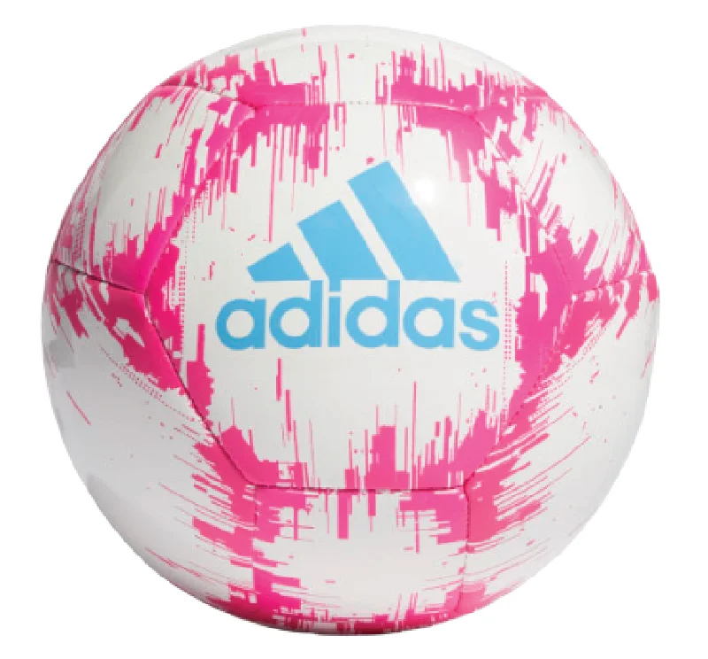 Football with Extra Durability for Regular Practice-adidas Glider 2 Soccer Ball - White/Pink