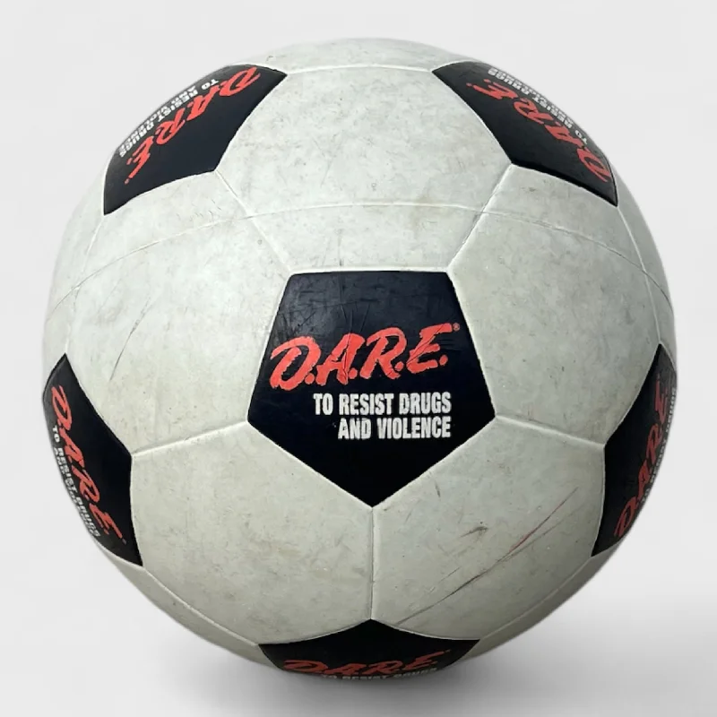 Lightweight Football for Youth Leagues and Training-Vintage 1990s D.A.R.E. Soccer Ball