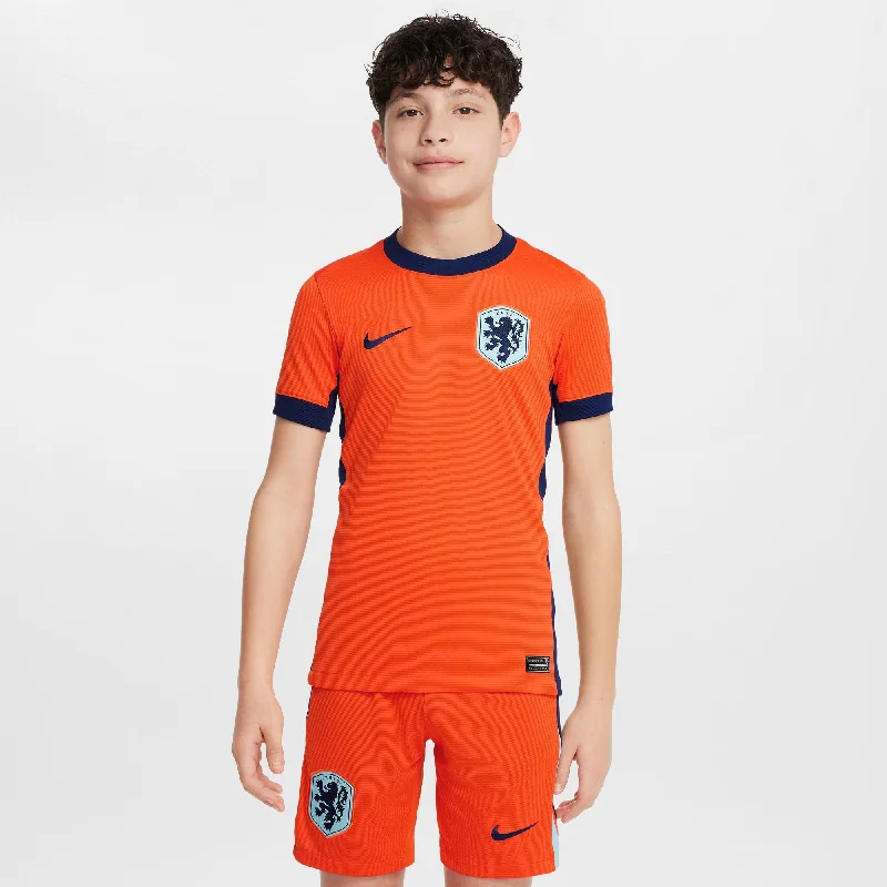 Breathable Mesh Football Jersey for Better Airflow-Youth Netherlands 2024 Stadium Home Kit