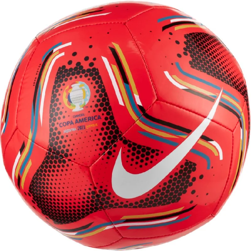 Football for Offensive and Defensive Play-Nike Copa America Pitch Soccer Ball - Bright Crimson/White