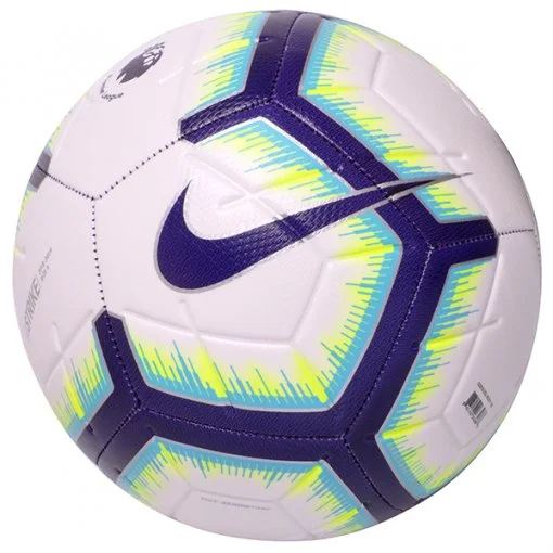 Official-Sized Football for School Competitions-Nike 2021-22 Premier League Strike Soccer Ball - White/Volt